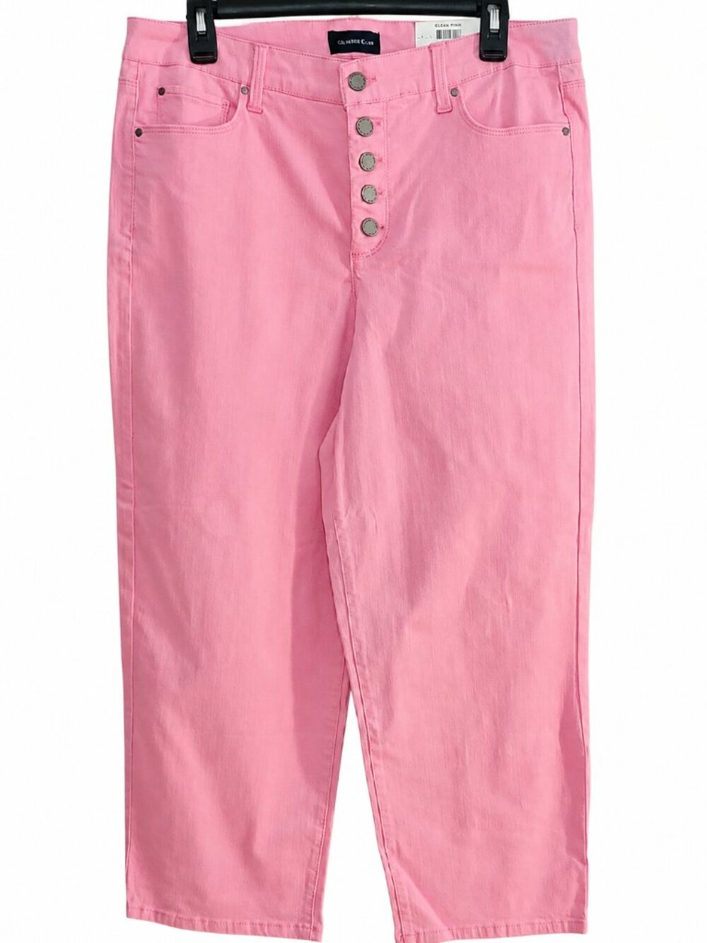 Size 12 pink capris. CHARTER CLUB straight leg button fly close pants. Casual
